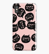 Face Black Cat Pattern iPhone Case/Skin