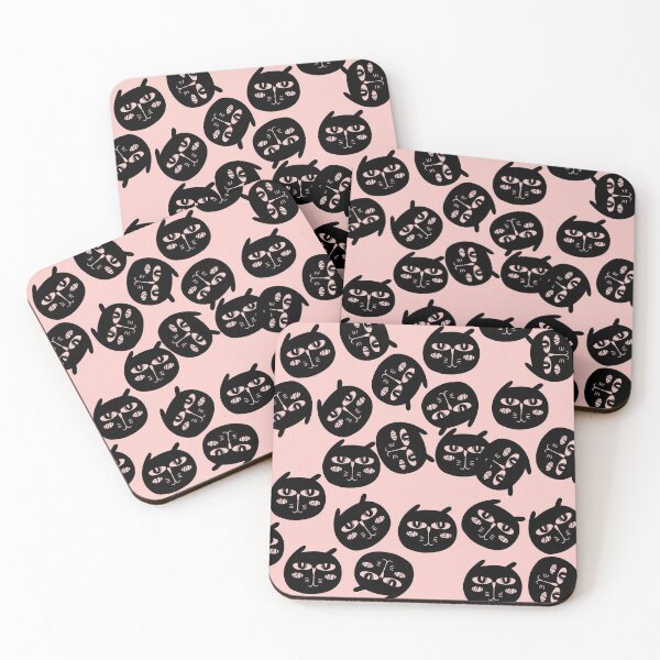 Item preview, Face Black Cat Pattern designed and sold by Bebichic.