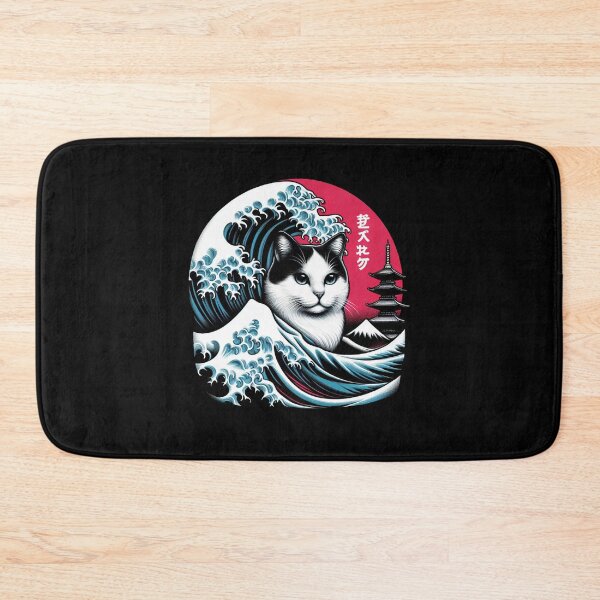 Item preview, Great wave cat designed and sold by Big Catsby.