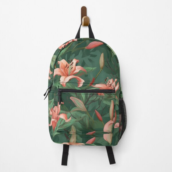 Item preview, sprigs of lilies on green designed and sold by elegantpaterns.