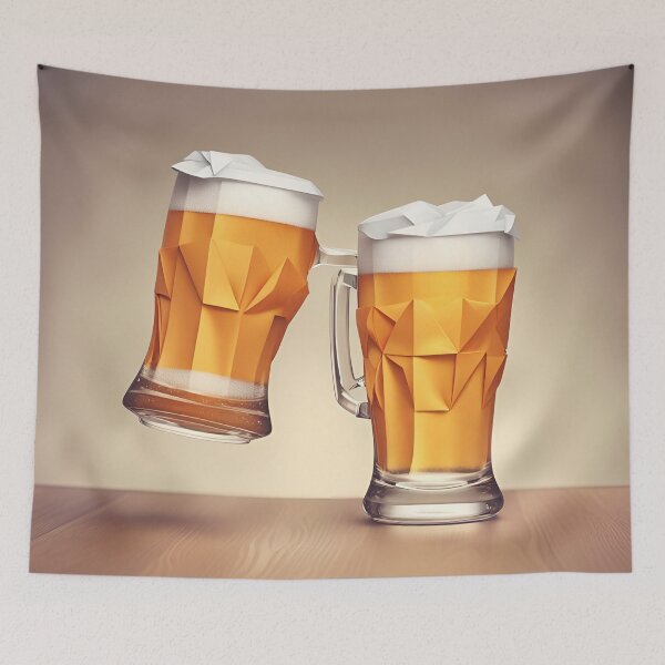 Item preview, Origami Art - Cheers to Two: A Toast of Twin Pints designed and sold by ArtfulFolds.