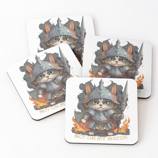 Item preview, Cat Guardian, Knight Kitty, Not On My Watch designed and sold by Krieghorn.
