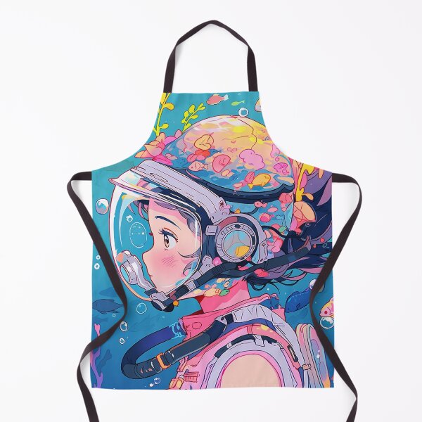 Item preview, Scuba Diving Ocean Adventure Anime Girl designed and sold by bubblegoth.