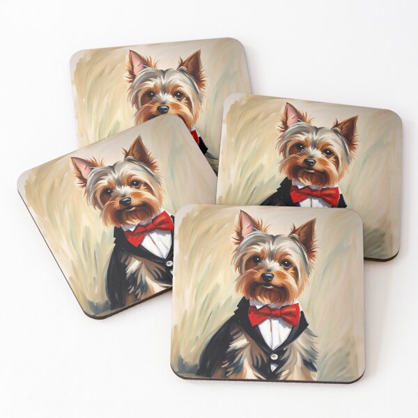 Item preview, Yorkshire Terrier Dog Portrait in Bowtie designed and sold by Futurebeachbum.