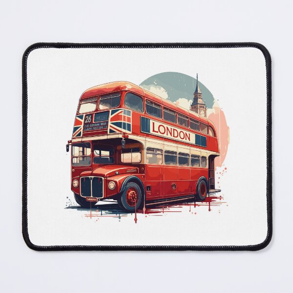 Item preview, Classic London Double-decker Bus Art designed and sold by TeddieDean-shop.