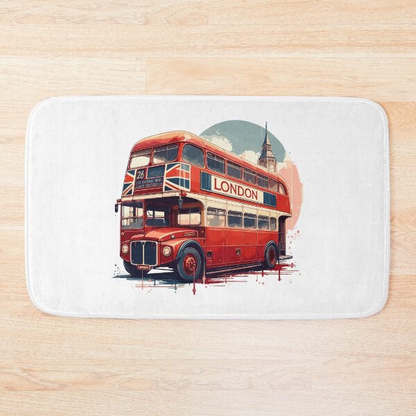Item preview, Classic London Double-decker Bus Art designed and sold by TeddieDean-shop.