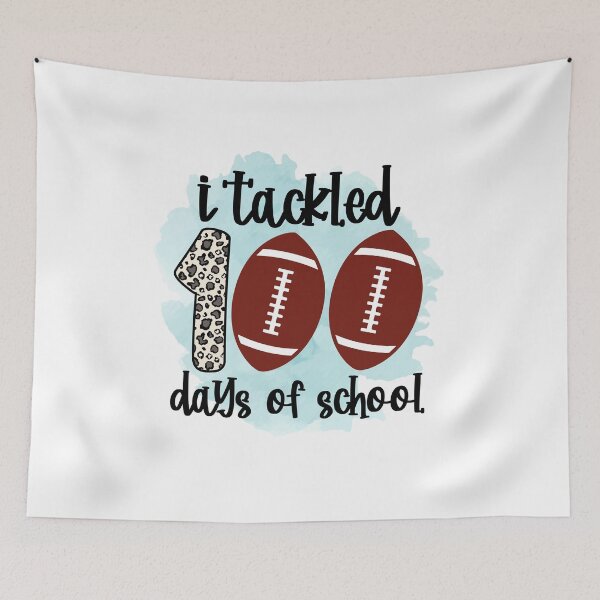 Artikelvorschau, Ich habe 100 Days Of School Leopard Football Student-Kid in Angriff genommen entworfen und verkauft von Smix Pixels.