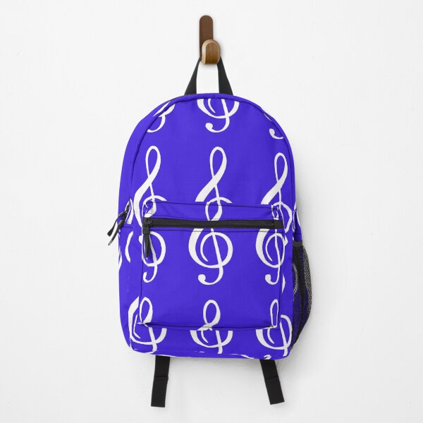 Item preview, White treble G clefs in tiled pattern designed and sold by ElegantTeaTime.
