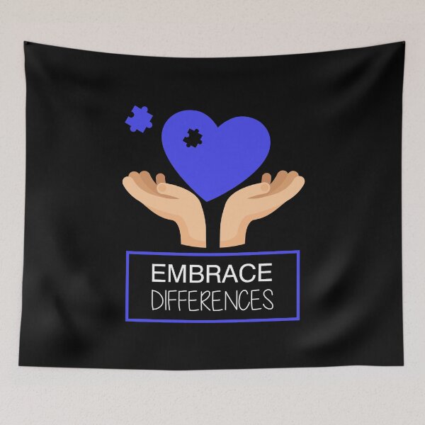 Item preview, Embrace Differences Autism Puzzle Heart Shirt designed and sold by CreativeStrike.