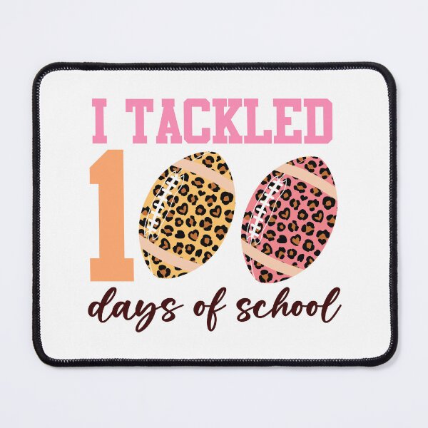 Item preview, I tackled 100 Days Of School Leopard Football Student- Kid designed and sold by Smix Pixels.
