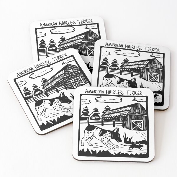 Item preview, American Hairless Terrier Stamp Art designed and sold by BrinaDraws.