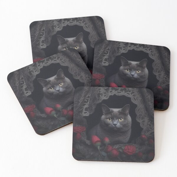Item preview, Black British Shorthair Cat Embraces Darkness designed and sold by Nocturne  Paws.