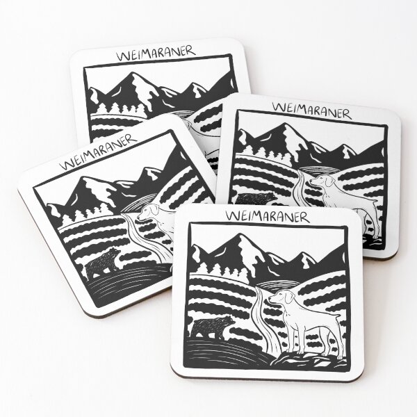 Item preview, Weimaraner Stamp Art designed and sold by BrinaDraws.