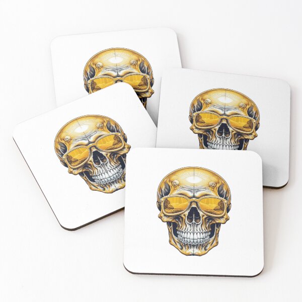 Item preview, a skull donning stylish sunglasses designed and sold by callistoshop1.