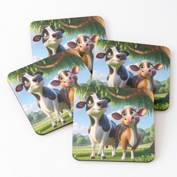 Item preview, Meadow Mischief, what are these cows up to... designed and sold by Moo-larious Creations From Down Udder.