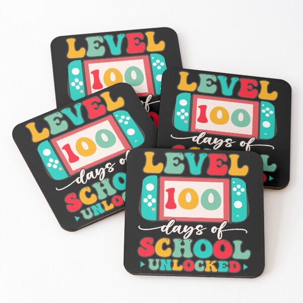 Item preview, Level 100 Days Of School Unlocked Retro  designed and sold by Smix Pixels.