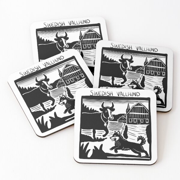 Item preview, Swedish Vallhund Stamp Art designed and sold by BrinaDraws.