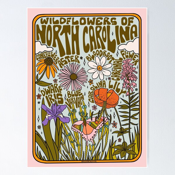Item preview, North Carolina Wildflowers designed and sold by doodlebymeg.