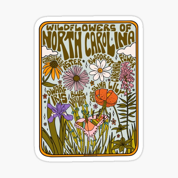 Vista previa del artículo con la obra «Flores silvestres de Carolina del Norte», diseñado y vendido por doodlebymeg.