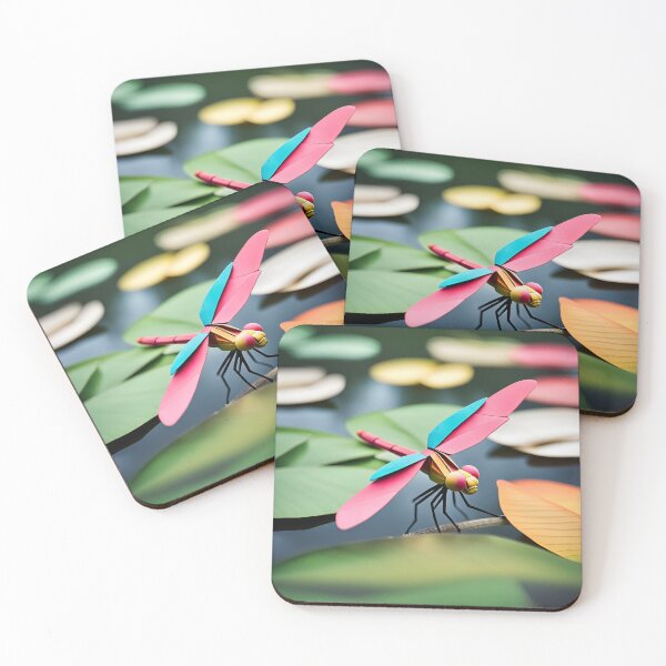 Item preview, Origami Art - Vivid Wings: Dragonfly's Dance Over the Reflective Pond designed and sold by ArtfulFolds.