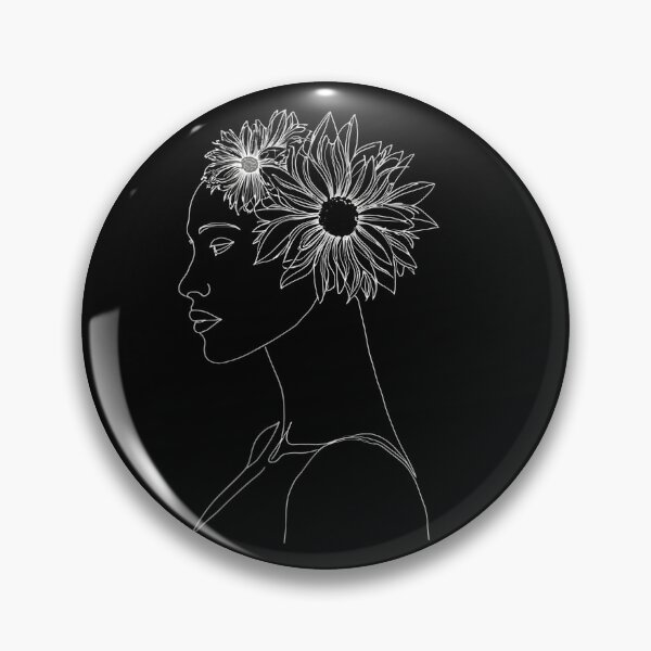 Item preview, Silhouette of Grace - Floral Adornment on Elegant Profile designed and sold by LumberEchoArts.