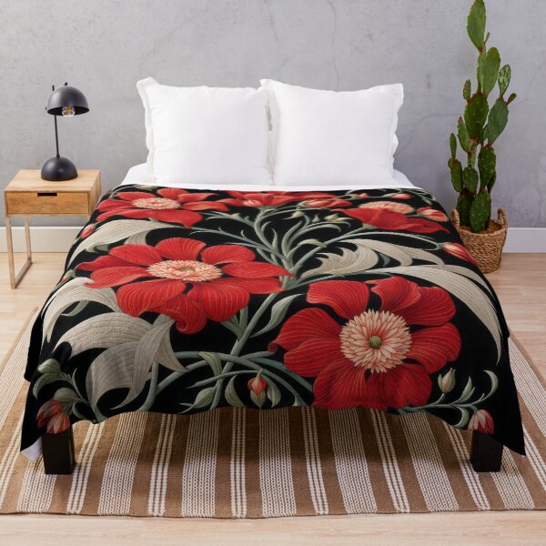 Item preview, Art Nouveau Floral Pattern Collection #1 - Red Freesias #2 designed and sold by elektronen.