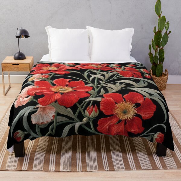Item preview, Art Nouveau Floral Pattern Collection #1 - Red Freesias #3 designed and sold by elektronen.