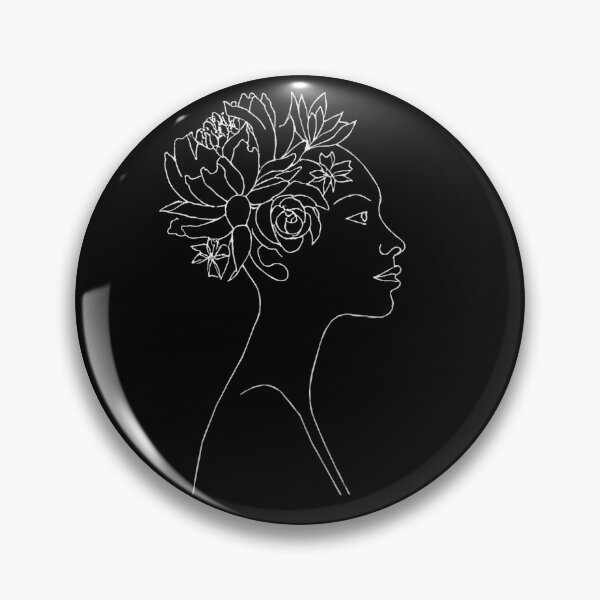Item preview, Floral Mindfulness: Serene Woman Profile with Blossoms designed and sold by LumberEchoArts.
