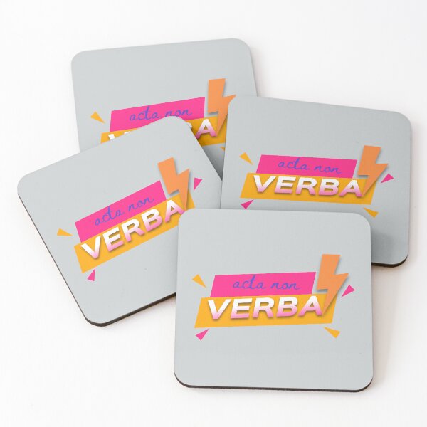 Item preview, Latin, acta non verba designed and sold by WildLadyWood.