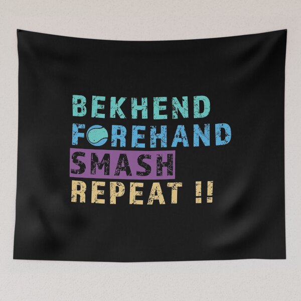 Item preview, Bekhend Forehand Smash Repeat Funny Padel Quote designed and sold by Kacpi-Design.