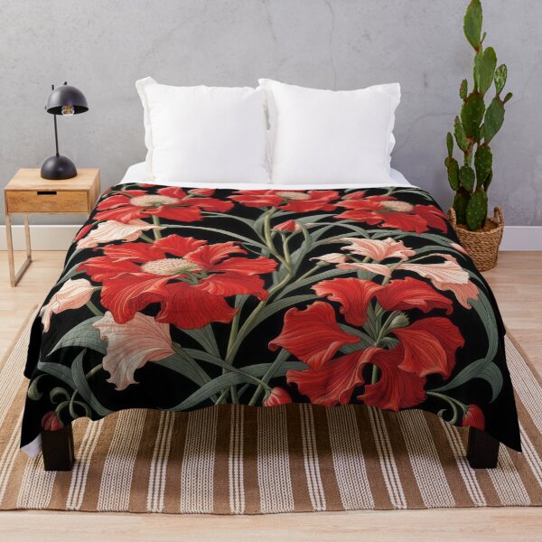 Item preview, Art Nouveau Floral Pattern Collection #1 - Red Freesias #4 designed and sold by elektronen.