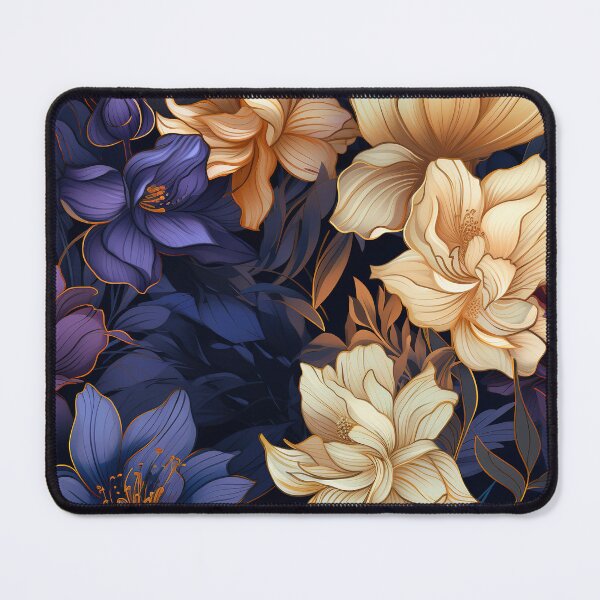 Item preview, Delphinium Tile 13: Sky Dancers in Sapphire and Moonlight on Towering Leafy Thrones designed and sold by TheBrainArt.