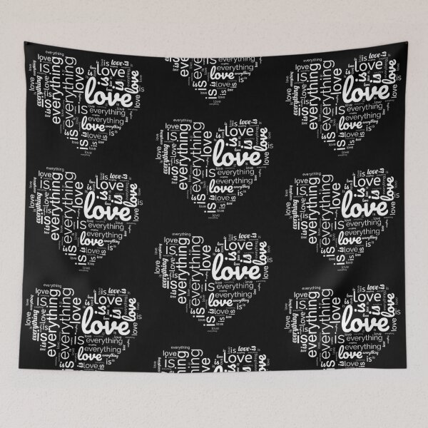 Item preview, Text "love is everything" in heart shape designed and sold by randrdesign.