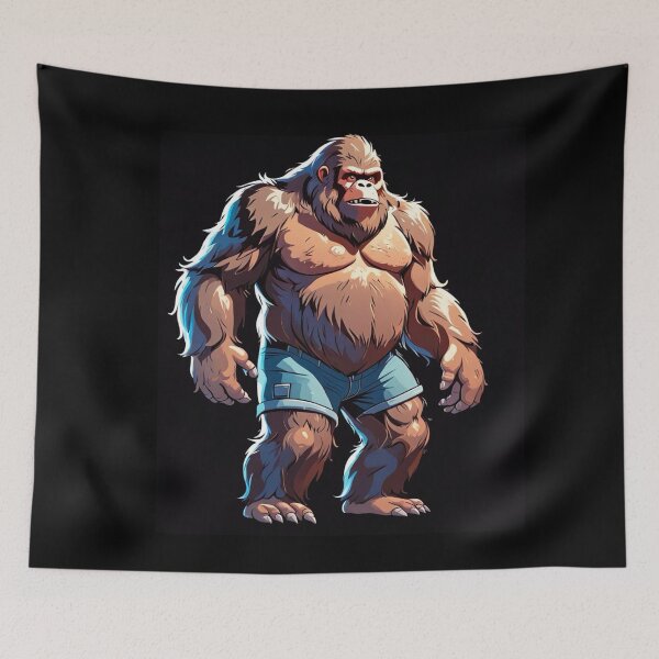 Item preview, Bigfoot in Jean Shorts designed and sold by WastelandsEdge.