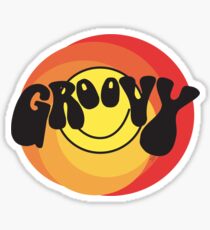 Groovy - Retro shirt Sticker