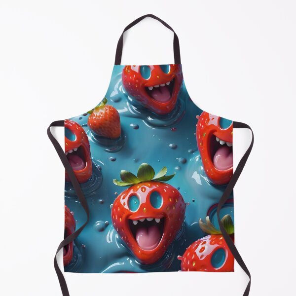 Item preview, Funny Strawberry Smiley Face Pattern designed and sold by TheArtOfPat.