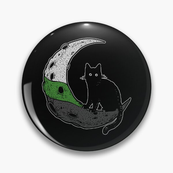 Item preview, Neutrois Cat Moon LGBT Pride Flag designed and sold by Clara Hollins.