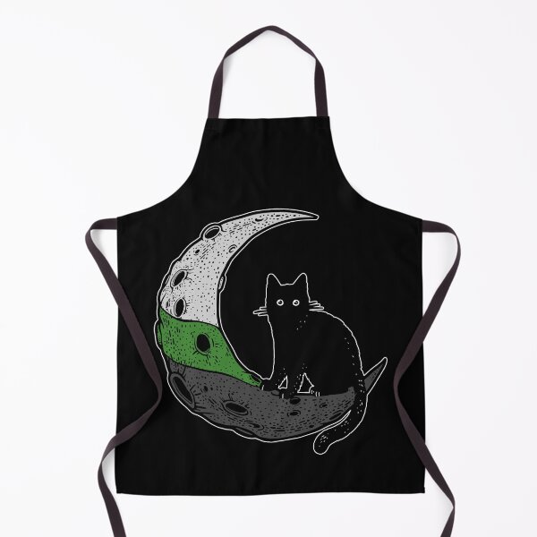 Item preview, Neutrois Cat Moon LGBT Pride Flag designed and sold by Clara Hollins.