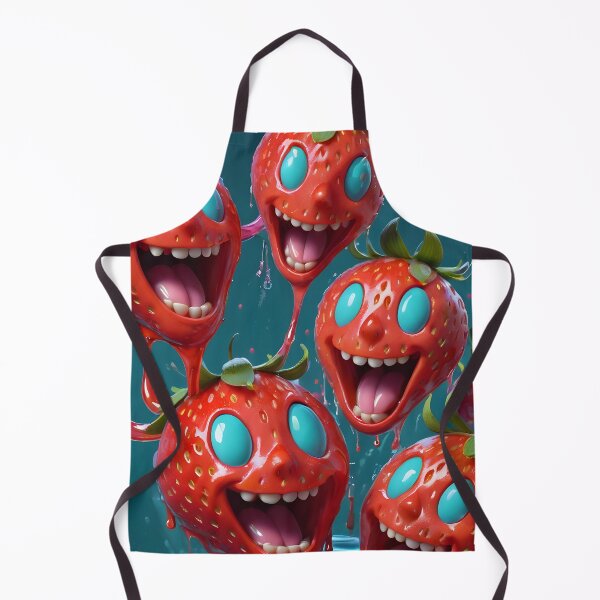 Item preview, Funny Strawberry Smiley Face Pattern designed and sold by TheArtOfPat.