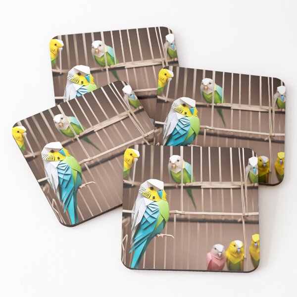 Item preview, Origami Art - Feathered Friends in Flight: The Budgie Haven designed and sold by ArtfulFolds.