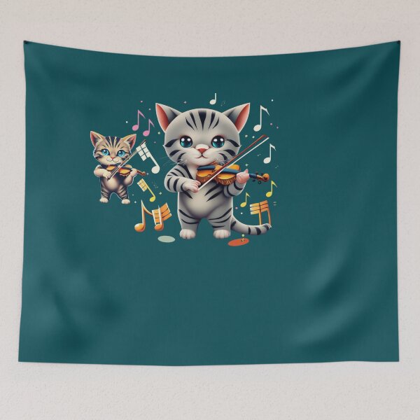 Item preview, Violin Playing Cat's designed and sold by box-artshop.