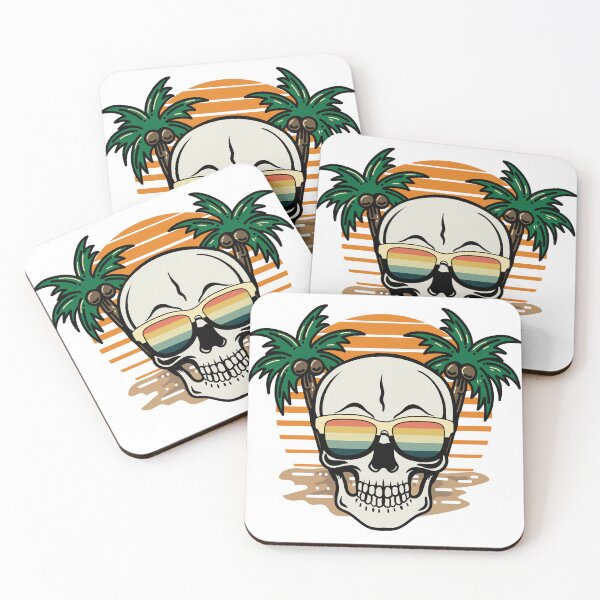 Item preview, Skull and Sunset with palms Skull and Sun vibes designed and sold by GemaDesings.
