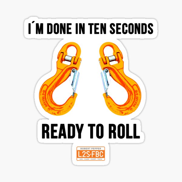 Yellow Towing Hooks - Ten Seconds Sticker