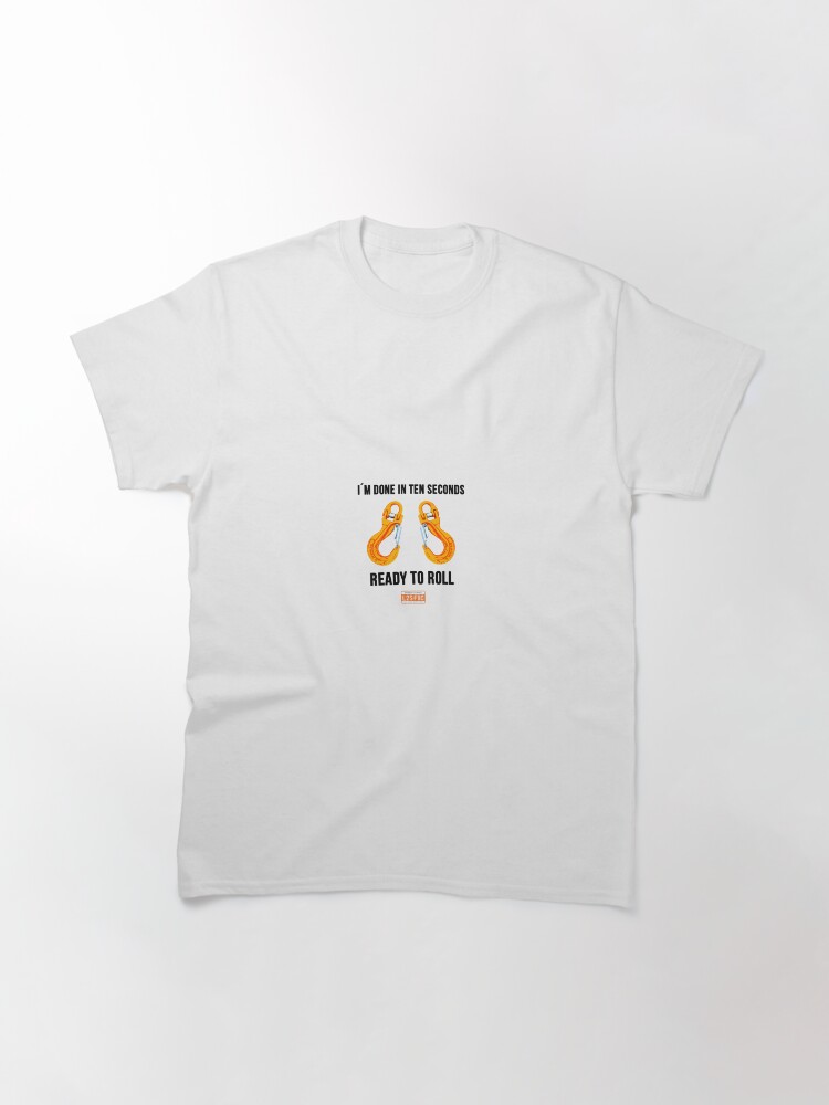 Thumbnail 3 of 7, Classic T-Shirt, Yellow Towing Hooks - Ten Seconds designed and sold by L2SFBC.