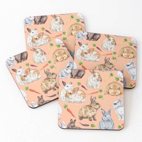 Item preview, Snuggle Bunnies - Peach designed and sold by Elizabeth Weglein.