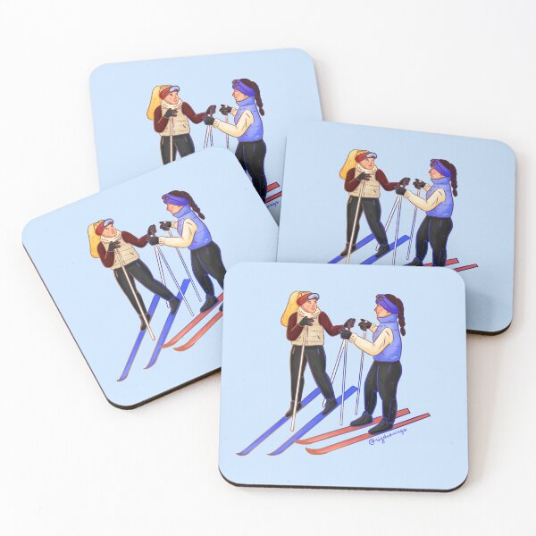 Item preview, Friends cross-country skiing  designed and sold by rizdrawings.