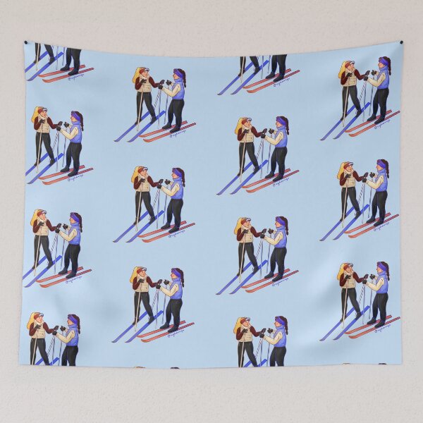 Item preview, Friends cross-country skiing  designed and sold by rizdrawings.