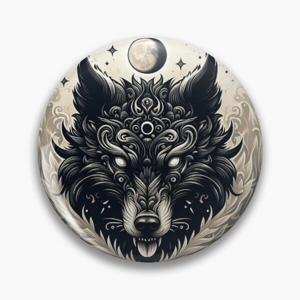 Item preview, wolf and moon emblem designed and sold by silence28.