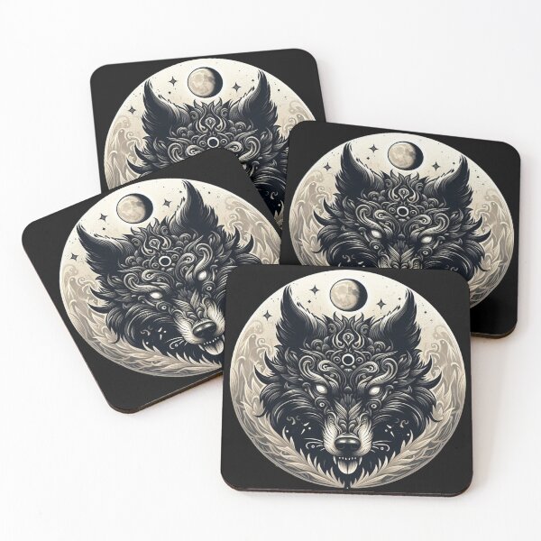 Item preview, wolf and moon emblem designed and sold by silence28.