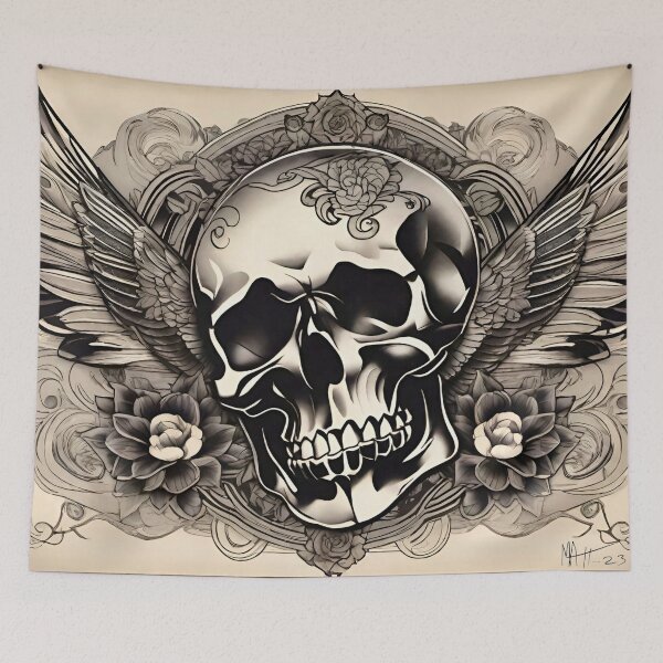Item preview, Skull tattoo designed and sold by MatrixTattoo.
